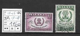 MALASIA FEDERATION     1960 World Refugee Year   USED - Federation Of Malaya