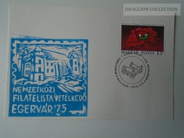 D161771   Commemorative - Hungary - Filatelista Vetélkedő  - Egervár Eger  1975 - Commemorative Sheets