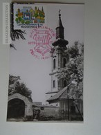 D161790   Commemorative - Hungary -RÁCKEVE  Szerb Templom  1975  Bélyeg Napok - Feuillets Souvenir
