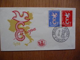 (D)  BEGIE FDC EUROPA 1958 - 1951-1960