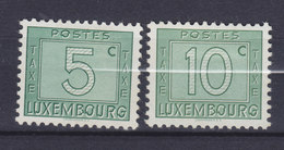 Luxembourg Porto 1946/47 Mi. 23-24  Ziffernzeichnung, MH* - Portomarken