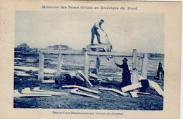 NWT, Canada, Missions Des Peres Oblats En Amerique Du' Nord, Sawing Lumber, 1925 Postcard - Sonstige & Ohne Zuordnung