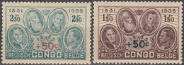 BELGIAN CONGO..1936..Michel # 165-166...MLH...MiCV - 12 Euro. - Ongebruikt