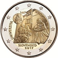 2 Euro UNC SLOVAKIA 2 Euro (Universitas Istropolitana – 550 Years) - Slovaquie