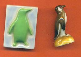 Lot De 2 Feves De La Serie Les Pingouins 1 2002 - Dieren