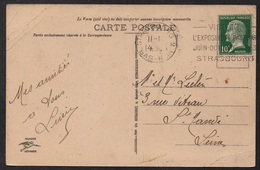 LOUIS PASTEUR - STRASBOURG / 1923 OB. UNIVERSAL FRANCISEE "EXPOSITION PASTEUR" SUR CARTE (ref LE2668) - Louis Pasteur