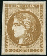 ** N°43A 10c Bistre, R1 - TB - 1870 Ausgabe Bordeaux