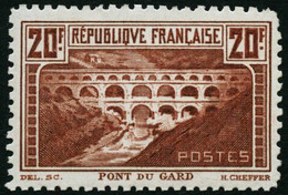 ** N°262B 20F Pont Du Gard, Dent 11 Pièce De Luxe, Signé JF Brun - TB - Sonstige & Ohne Zuordnung