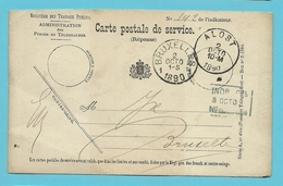 Carte Postale De Service Met Stempel ALOST - Portofreiheit