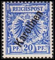 1899. Karolinen 20 Pf. REICHSPOST. (56*).  (Michel 4 II) - JF307832 - Caroline Islands