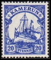 1905 - 1919. KAMERUN 20 Pf. Kaiserjacht SMS Hohenzollern.  (Michel 23) - JF307873 - Kamerun