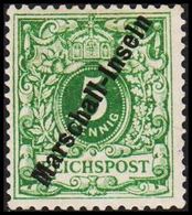 1897 - 1898. Marschall-Inseln 5 Pf. REICHSPOST. Sign R.F. STEUER BPP.  (Michel 2 II) - JF307744 - Marshall-Inseln