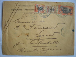 CANTON -Lettre Recommandée De Hanoï Du 20/7/27 Pour Lagord Le 22/8/27 -Bel Affranchissement à 50c - Storia Postale