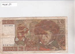 10 Francs, N° 858769, B-1-2-1976.B, Z 290 - 10 NF 1959-1963 ''Richelieu''