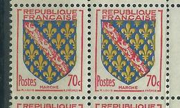 [25] Variété : N° 1045 Blason Marche Bandeau Aux Lions Rouge Pâle Tenant à Normal ** - Neufs