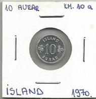 A4 Iceland 10 Aurar 1970. KM#10a - Islande