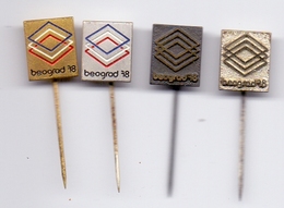 4 Pins Pin Badge World Championship Yugoslavia Belgrade 1978.,Beograd 78 , Amateur Boxing - Abbigliamento, Souvenirs & Varie