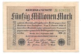 Billet De Fünfzig Millionen Mark 1923 - 50 Miljoen Mark