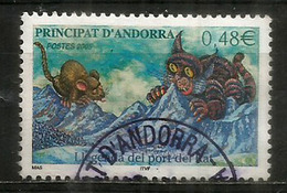 Rat Dans La Vallée Montagnarde, Légende Andorrane, Un Timbre Oblitéré, 1 ère Qualité - Used Stamps