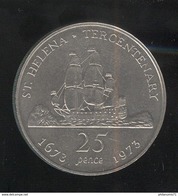 25 Pence Ste Helène 1973 Tricentenaire 1673-1973 - Saint Helena Island