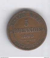 5 Pfennig Allemagne Royaume De Saxe 1863 B - SUP - Kleine Munten & Andere Onderverdelingen