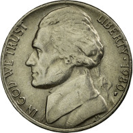 Monnaie, États-Unis, Jefferson Nickel, 5 Cents, 1980, U.S. Mint, Philadelphie - 1938-42: Pre-war Composition