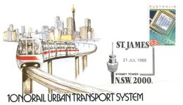 (87) Australia - Opening Of The Sydney Monorail - 21 July 1988 - 3 Covers - Storia Postale