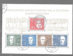 Hoja Bloque De Alemania Nº Yvert HB-1 O  MUSICA (MUSIC) - 1959-1980