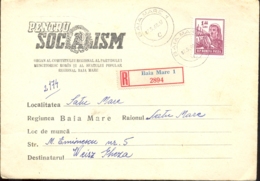 74264- FOR SOCIALISM MAGAZINE HEADER REGISTERED SPECIAL COVER, TEXTILE WORKER STAMP, 1960, ROMANIA - Lettres & Documents