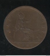 Half Penny Angleterre 1861 Victoria TB - C. 1/2 Penny