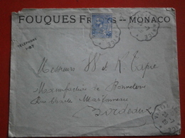 COLONIE FRANCAISE FRENCH COLONY PRINCE ALBERT LETTRE ENVELOPPE OBLITERATION CACHET CONVOYEUR VINTIMILLE NICE - Covers & Documents