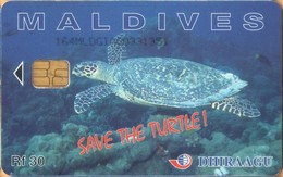 Maldives - 164MLDGIA, Save The Turtle!, Sea Life, 1997 Visit Maldives, Used As Scan - Maldives