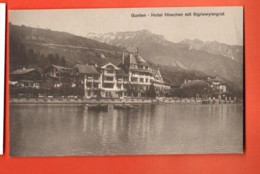 EBE-03 Gunten Hotel Hirschen Mit Sigriswilergrat. Thunersee. Photoglob, Nicht Gelaufen - Sigriswil