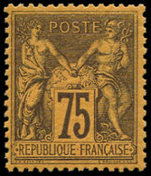 * TYPE SAGE - 99   75c. Violet Sur Orange, Fraîcheur Postale, TTB - 1876-1878 Sage (Typ I)