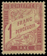 * TAXE - 39   1f. Rose Sur Paille, Inf. Ch., TB. C - 1859-1959 Briefe & Dokumente