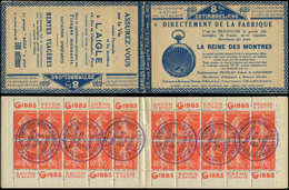 CARNETS (N°Cérès Jusqu'en1964) - 63a  Semeuse Camée, 40c. Vermillon, N°194A, T I, S. 105-E, REINE Des MONTRES, Annulatio - Sonstige & Ohne Zuordnung