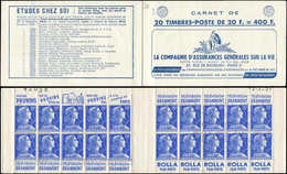 CARNETS (N°Cérès Jusqu'en1964) - 358  Muller, 20f. Bleu, N°1011BB, T II, S. 8-57, ASSURANCES VIE, N°42038, Daté 5/7/57, - Sonstige & Ohne Zuordnung