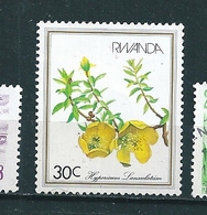 N°  1048 Fleur 30 C Timbre 	Rwanda  Oblitéré 1982 - Gebruikt
