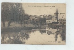 Bray-et-Lû (95) : L'église Vue Des Bords De L'Epte En 1910 PF. - Bray-et-Lû