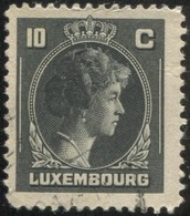 Pays : 286,04 (Luxembourg)  Yvert Et Tellier N° :   335 (o) - 1944 Charlotte De Profil à Droite