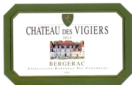 Etiket Etiquette - Vin - Wijn - Bergerac - Chateau Des Vigiers - 2013 - Bergerac