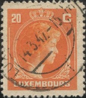 Pays : 286,04 (Luxembourg)  Yvert Et Tellier N° :   336 (o) - 1944 Charlotte De Profil à Droite