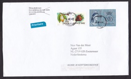 Sweden: Cover To Netherlands, 2018, 5 Stamps, Princess, Royalty, Fruit, Small Priority Label (tape At Back) - Lettres & Documents