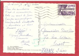 Y&T N°146 ANDORRE LA VIEILLE    Vers   FRANCE  1959  2 SCANS - Lettres & Documents