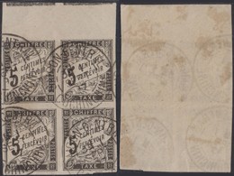 Colonies Françaises - Cochinchine - Timbre Taxe N°5 Bloc De 4 Oblitération " Saigon Centrale " (6G18416) DC0802 - Used Stamps
