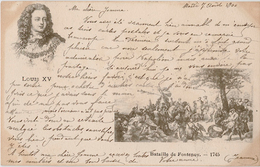 Louis XV - Bataille De Fontenoy 1745 - Précurseur Circulé 1900 - Figuren
