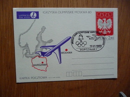 (D) POLSKA POLEN FDC OLYMPIC GAMES 13-12-1980 - Avions