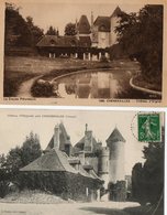 23. 2 CPA. CHENERAILLES.  Chateau D'Orgnat.  Bistre Et Noir Et Blanc. - Chenerailles