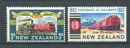 240 NOUVELLE ZELANDE 1963 - Yvert 417/18 - Train Locomotive  - Neuf ** (MNH) Sans Trace De Charniere - Ongebruikt