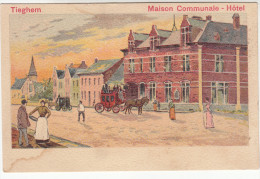 Tieghem, Tiegem, Maison Communale, Hôtel (19168) - Anzegem